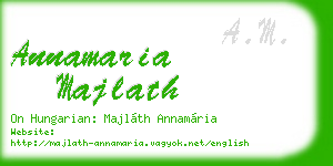 annamaria majlath business card
